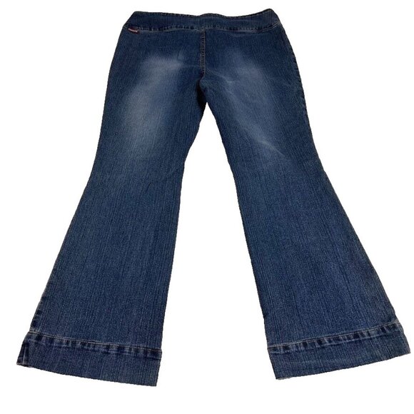 Jordache Jeans Women 15/16 Lace Up Y2K 90 Low Rise Denim Corset Bootcut Vintage - Picture 2 of 12